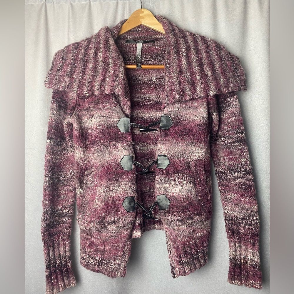 Kensie  Warm Cozy Purple Knit Cardigan cottagecore fall winter  Toggle  S